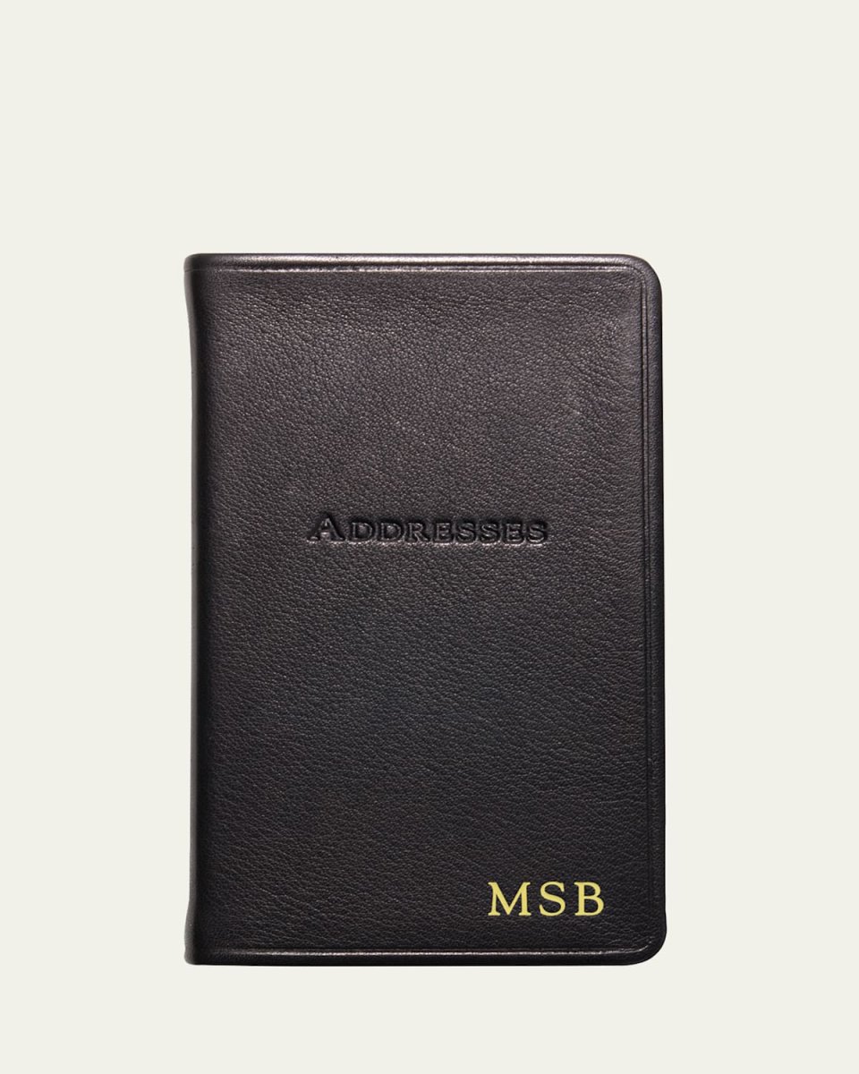 5" Pocket Address Leather Bound Book